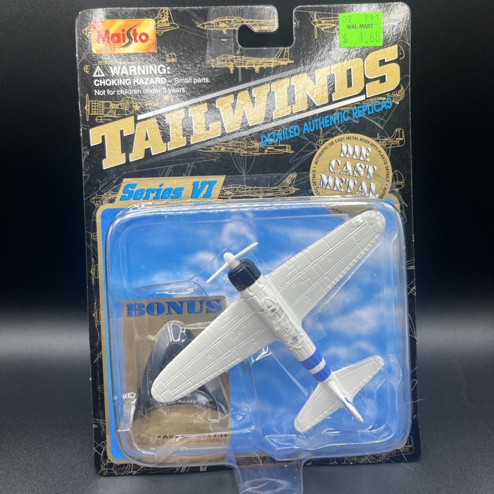 Maisto Collectible Series VI Tailwinds Mitsubishi Zero Diecast Airplane 2001 New